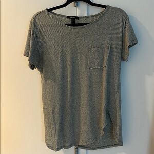 H&M Black and White Striped T-Shirt